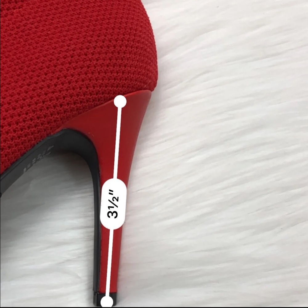 Brash Red Sock Heels - Picture 3 of 6